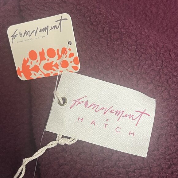 NWT Free People Movement x Hatch Hit The Slopes Fleece Jacket XS Deep Maroon - Picture 12 of 15